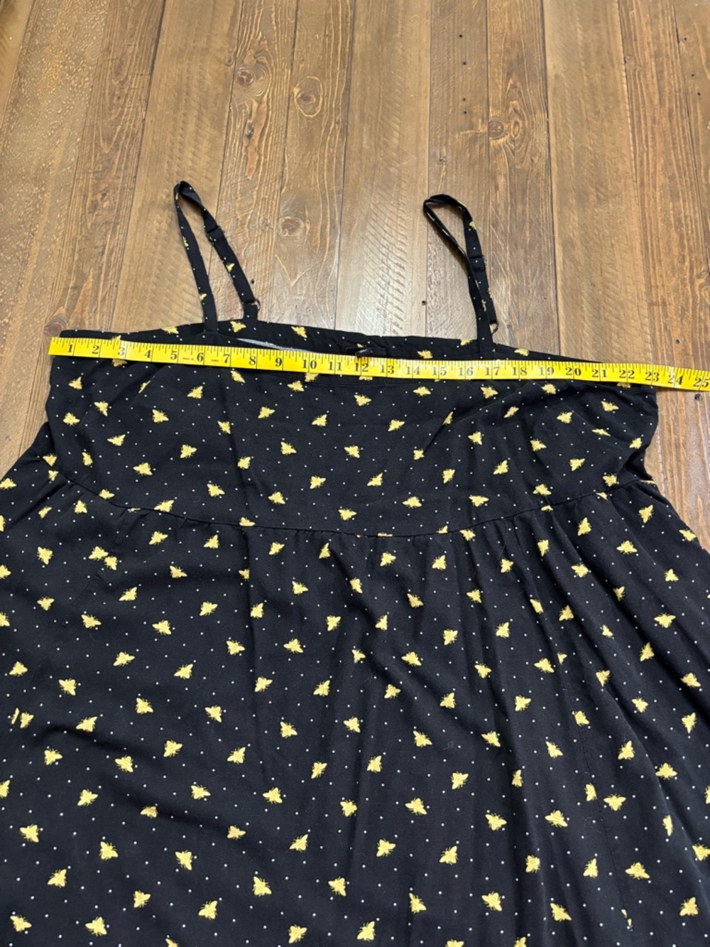Torrid Mini Challis Sleeveless Sundress in Busy Bee Deep Black Pattern - Picture 5 of 7